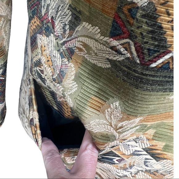 Vintage 80's/90's Southwestern Print Circle T Oversized Jacket Sz MD - Picture 8 of 13